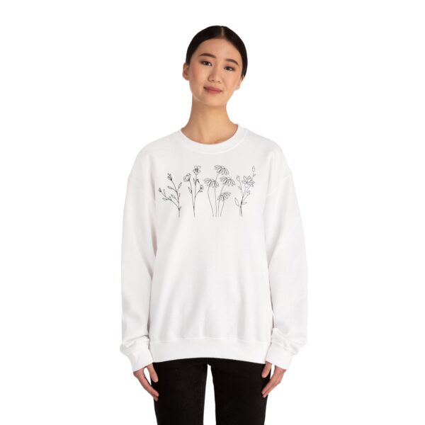 Wildflowers Minimalist Crewneck Sweatshirt - Image 7